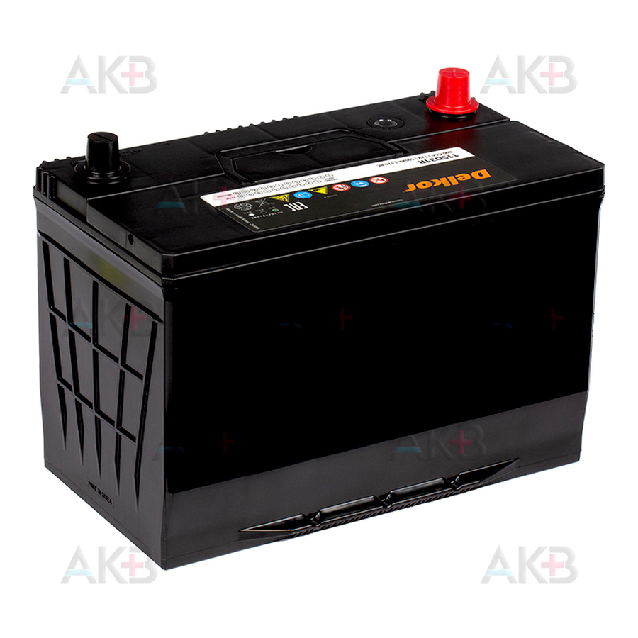 Автомобильный аккумулятор Delkor 115D31R (100L 800A 306x173x225)