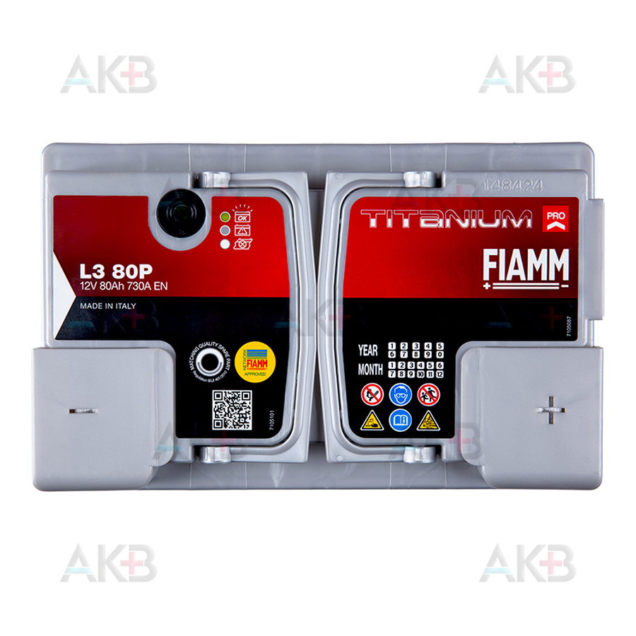 Автомобильный аккумулятор Fiamm Titanium Pro 80 Ач 730A обр. пол. (278x175x190) L3 80P