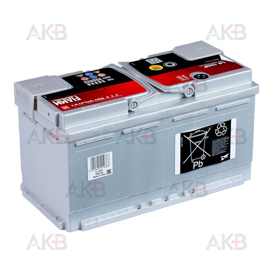 Автомобильный аккумулятор Fiamm Titanium Pro 100 Ач 870A обр. пол. (353x175x190) L5 100P