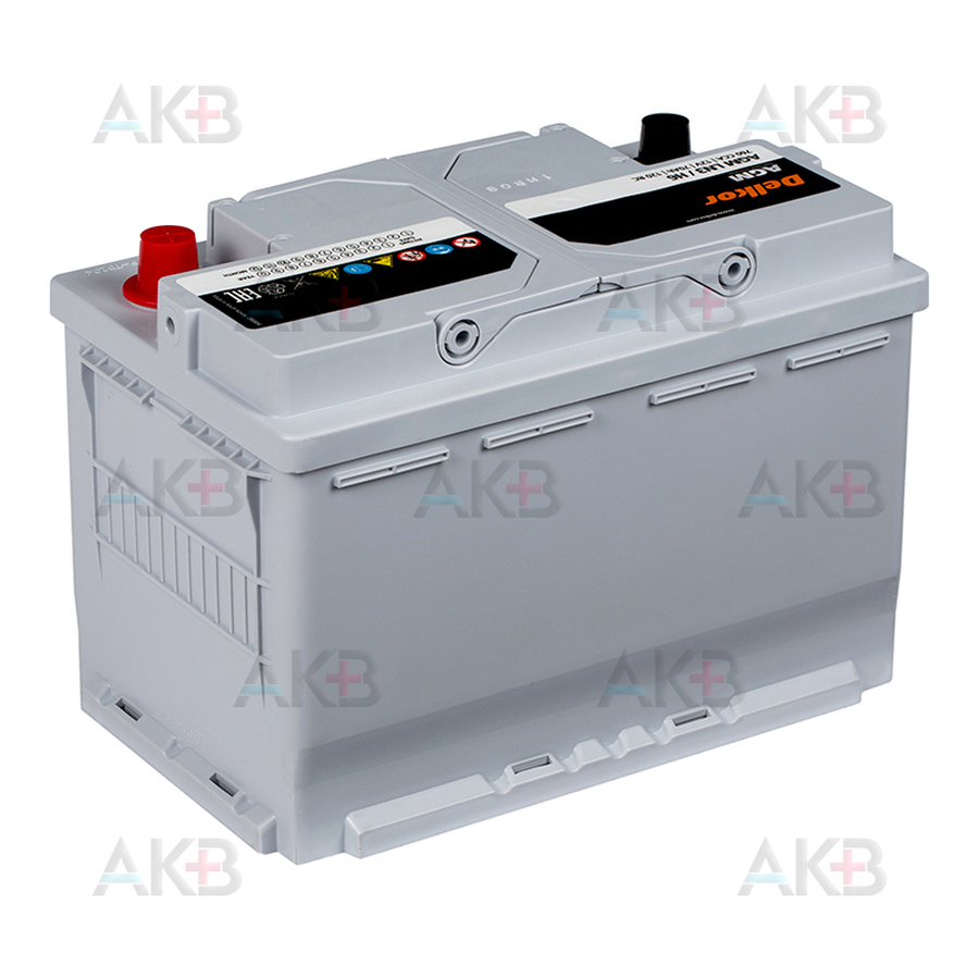 Автомобильный аккумулятор Delkor AGM 70 Ач 760A (278х175х190) LN3