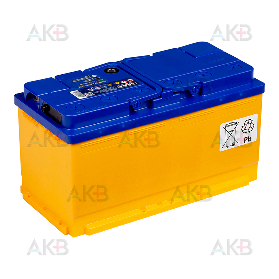 Автомобильный аккумулятор Аком + EFB 100 12V 100Ач 950A прям. пол. (352x175x190)
