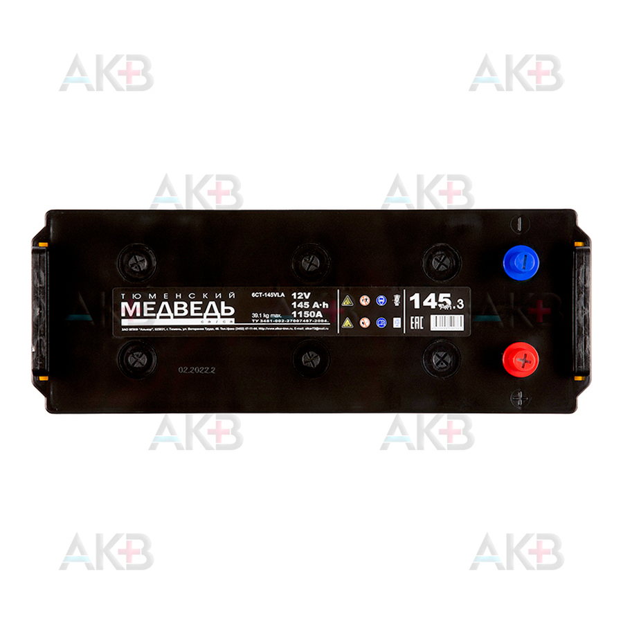 Автомобильный аккумулятор Тюменский медведь 145 Ач 1150A о.п. (513х189х230) Calcium Plus
