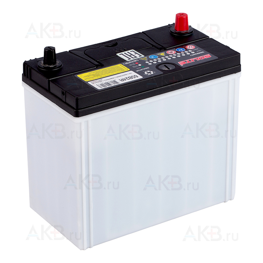 Автомобильный аккумулятор Solite 65B24R (50L 470A 236x128x220)