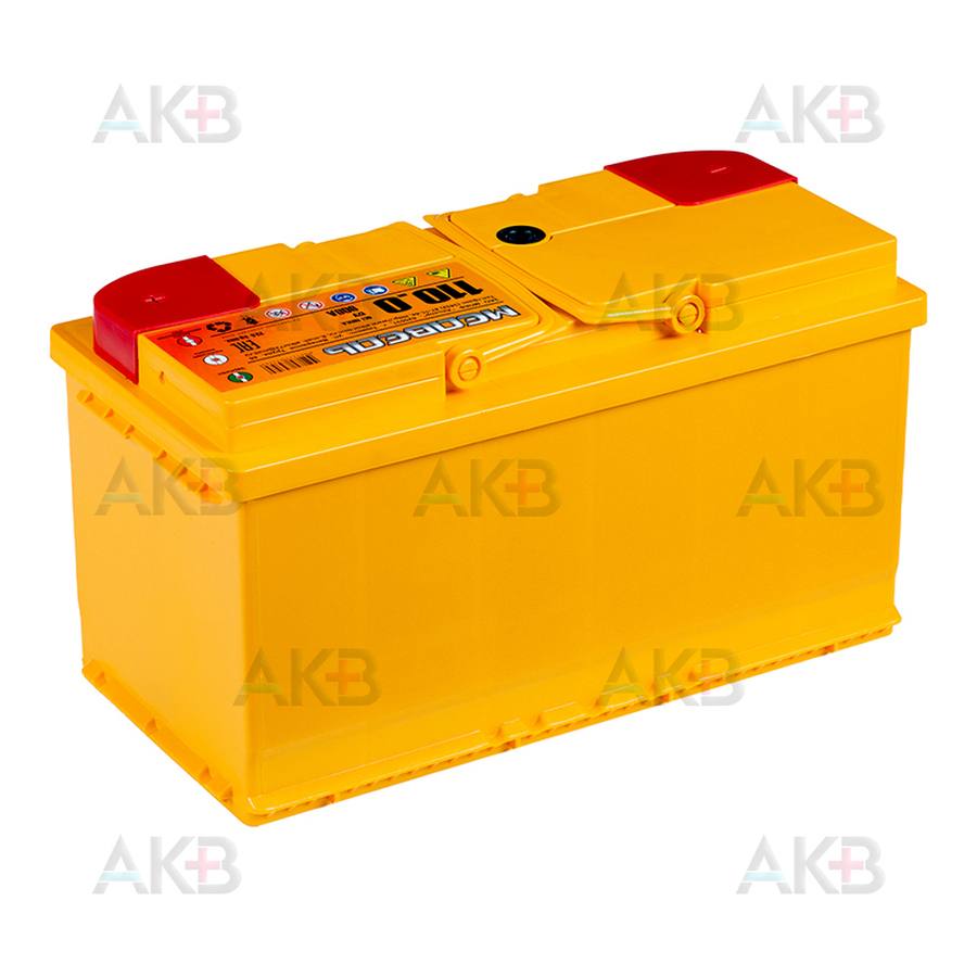 Автомобильный аккумулятор Медведь 110 Ач 900A о.п. (353x175x190) ca/ca silver