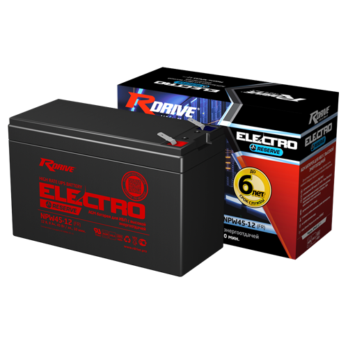 Аккумуляторная батарея RDrive Electro RESERVE NPW45-12 (FR) 12V 8Ah 108A (151x65x94)