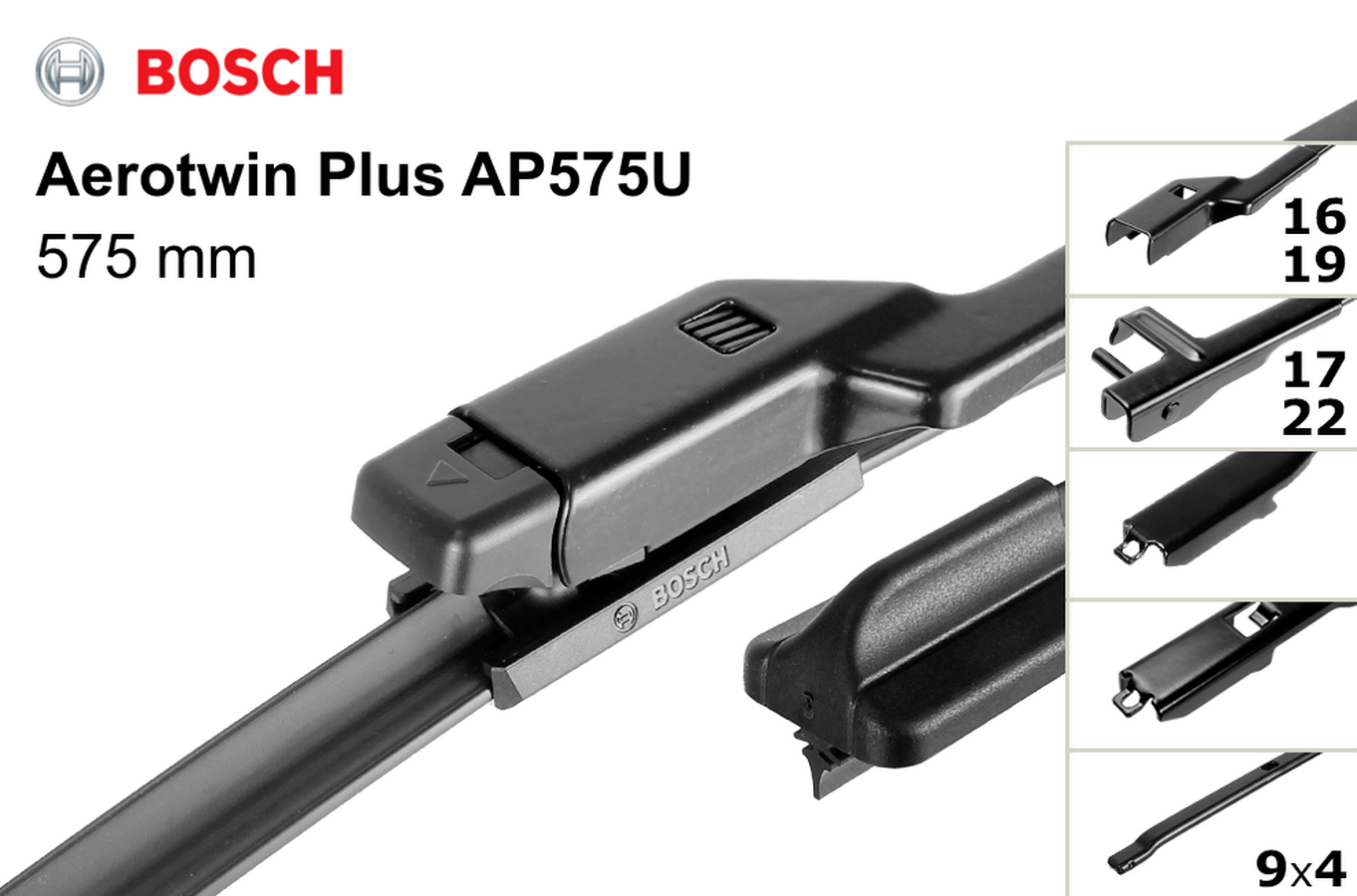 Щетки стеклоочистителя  Комплект Bosch Бескаркасные Универсальные 575/575 мм. (К5986-5986)