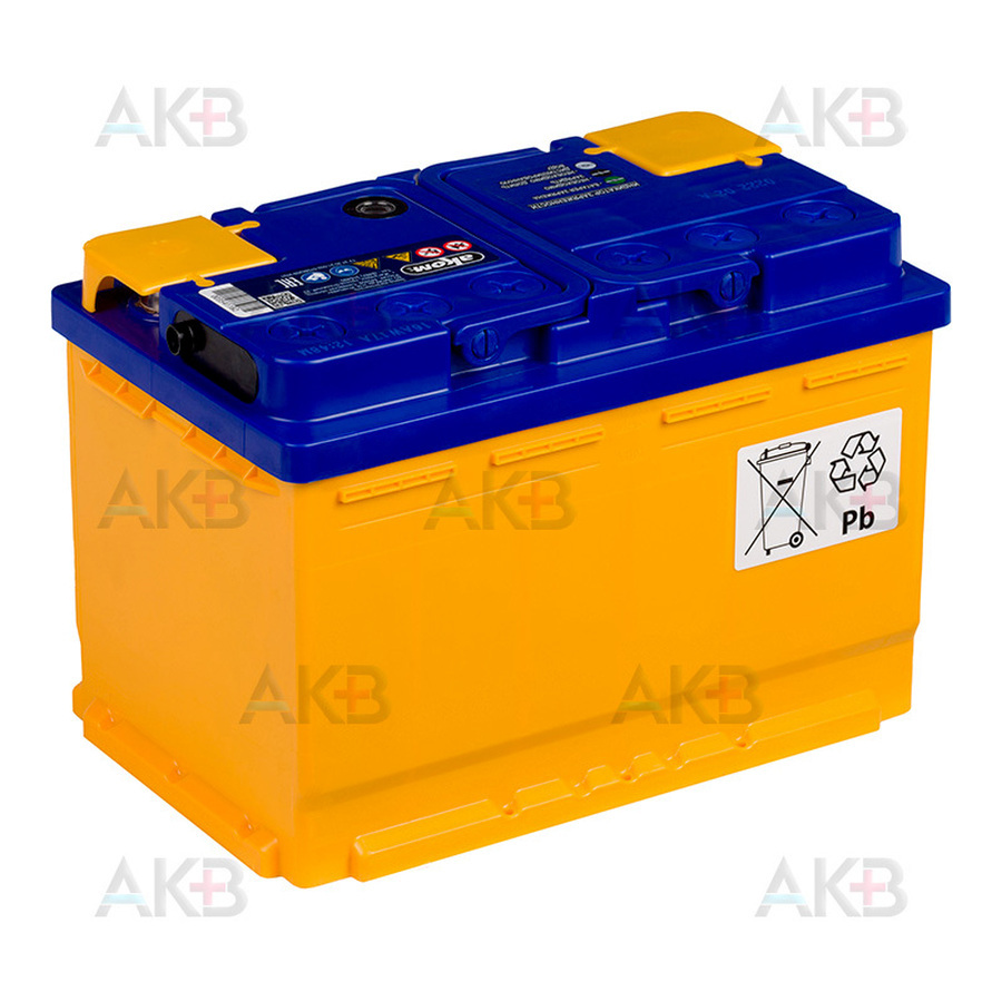Автомобильный аккумулятор Аком 70Е 12V 70Ач 720A обр. пол. (278x175x190)