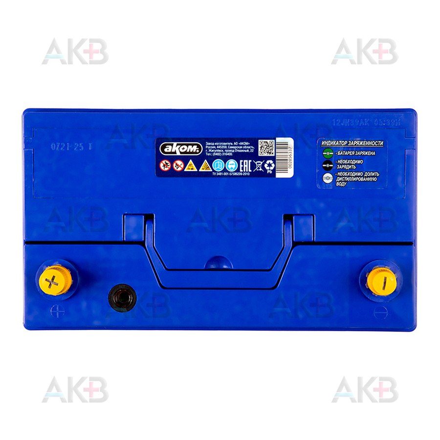 Автомобильный аккумулятор Аком Asia 90 12V 90Ач 800A прям. пол. (306x173x225) 105D31R