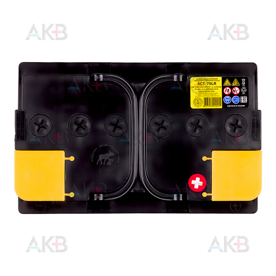 Автомобильный аккумулятор Tyumen Battery Standard 70 Ач обр. пол. 630A (278x175x190)