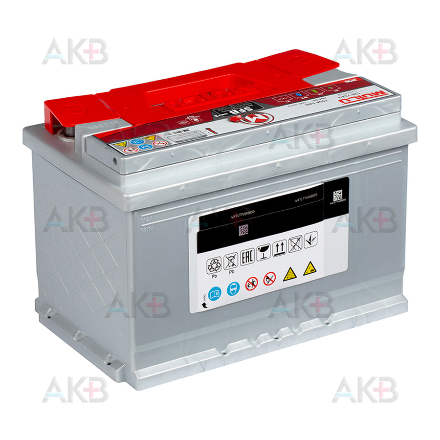 Автомобильный аккумулятор Mutlu SFB 3 57513 75 Ач 720A прям. пол. (278x175x190) L3.75.072.B