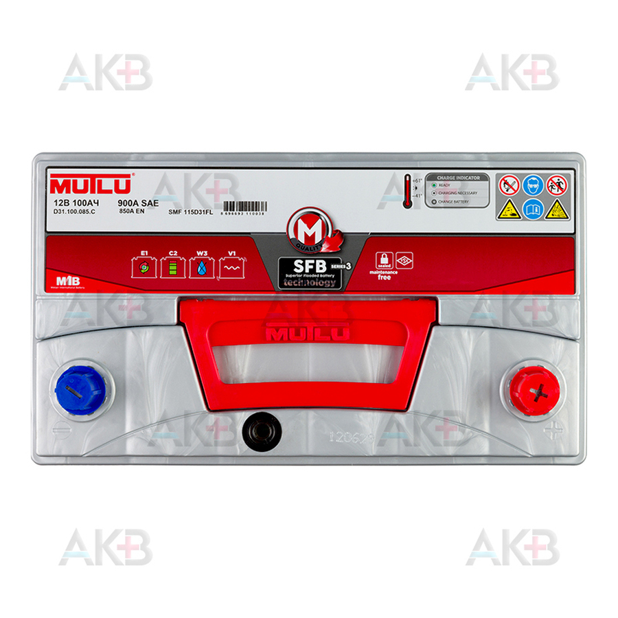 Автомобильный аккумулятор Mutlu SFB 3 115D31FL 100Ач 850A обр. пол. (306x175x224) D31.100.085.C