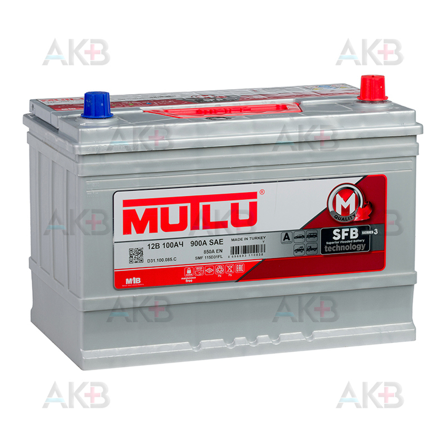 Автомобильный аккумулятор Mutlu SFB 3 115D31FL 100Ач 850A обр. пол. (306x175x224) D31.100.085.C