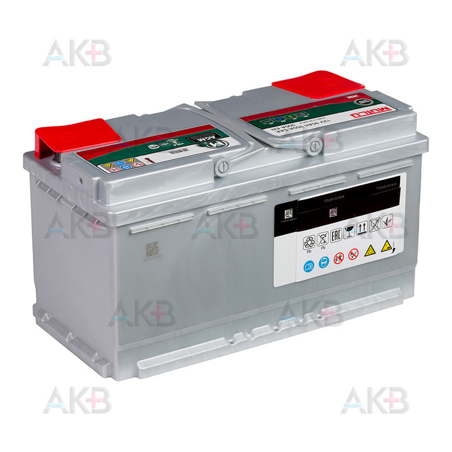 Автомобильный аккумулятор Mutlu AGM 95 Ач 900A обр. пол. (353x175x190) AGM.L5.95.090.A