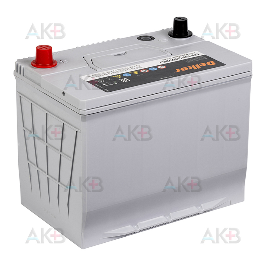 Автомобильный аккумулятор Delkor EFB S95 130D26L 80 Ач 720A обр. пол. (260x173x225)