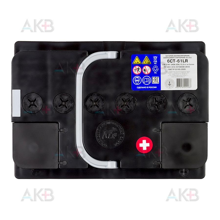 Автомобильный аккумулятор Tyumen Battery Premium 61 Ач обр. пол. низкий 540A (242x175x175)