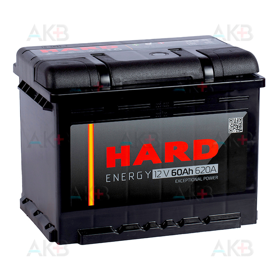 Автомобильный аккумулятор HARD 60 Ач 620A о.п. (242x175x190) ca/ca silver