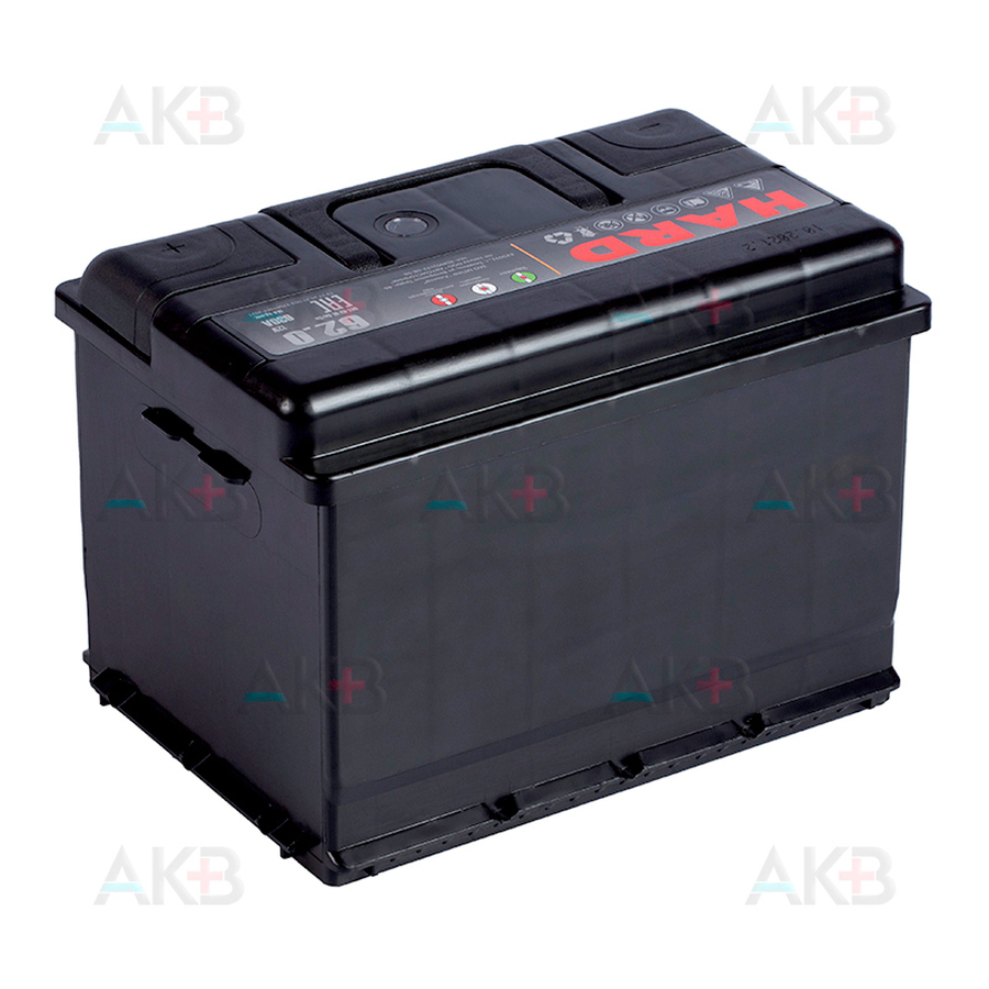 Автомобильный аккумулятор HARD 62 Ач 630A о.п. низк. (242x175x175) ca/ca silver