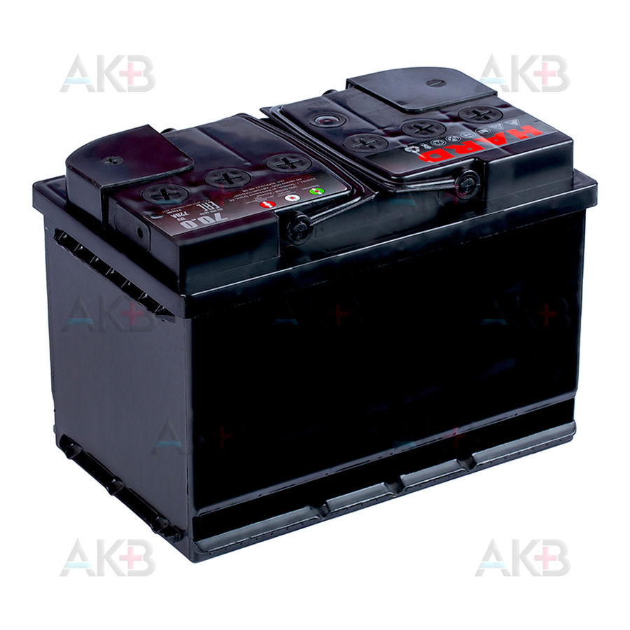 Автомобильный аккумулятор HARD 70 Ач 720А о.п. (278x175x190) L3 ca/ca silver