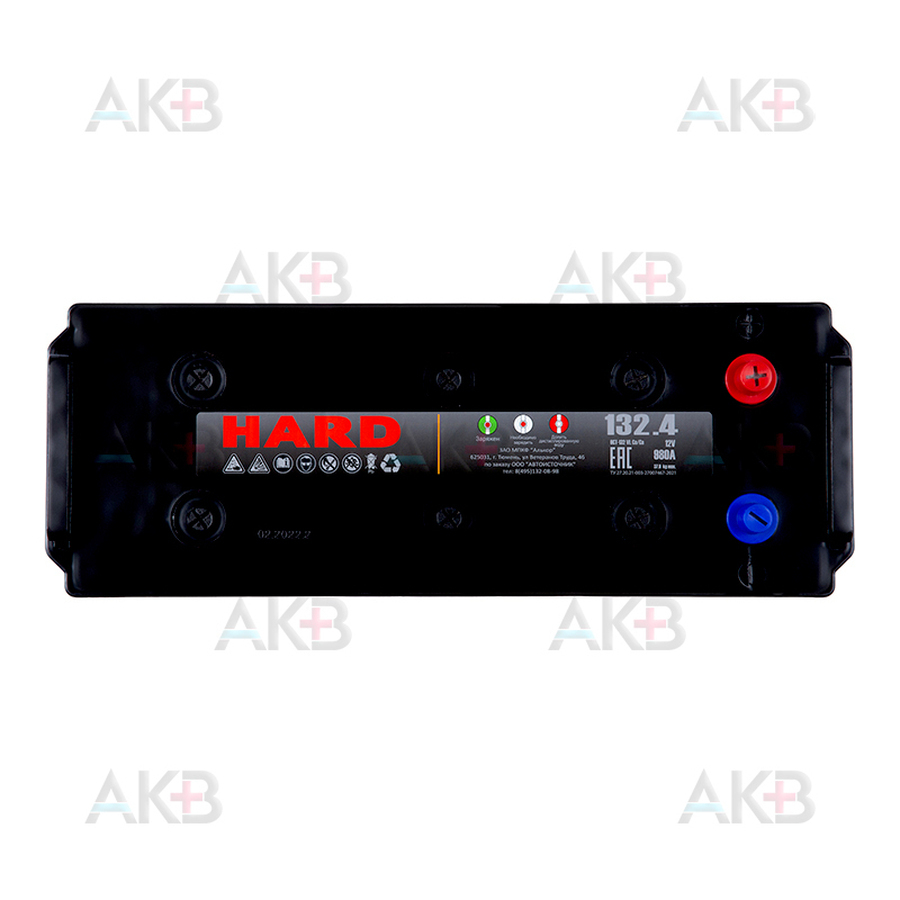 Автомобильный аккумулятор HARD 132 Ач 980A п.п. (513х189х230) Calcium Plus