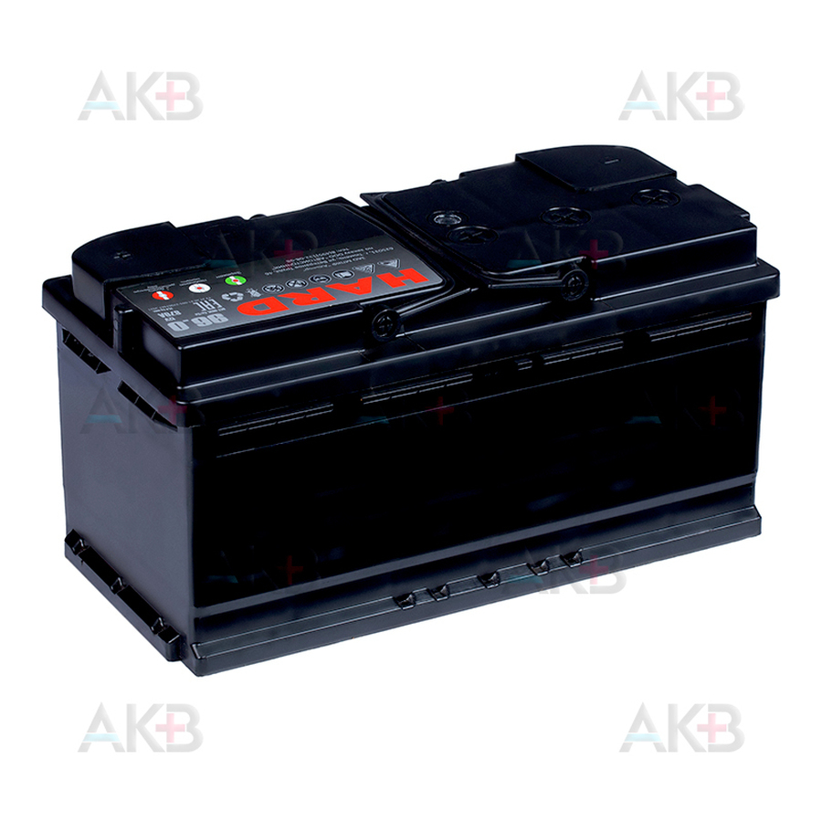 Автомобильный аккумулятор HARD 96 Ач 870A о.п. низк. (353x175x175) ca/ca silver