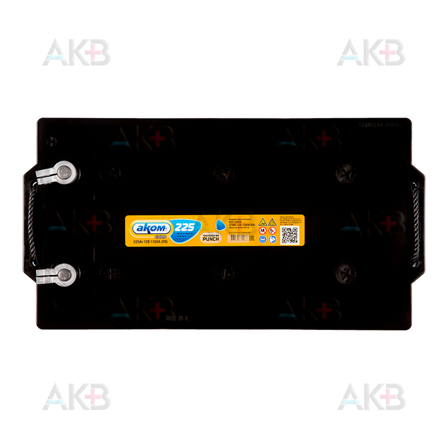 Автомобильный аккумулятор Аком 225E  12V 225Ач обр. пол. 1350А (513x274x242)