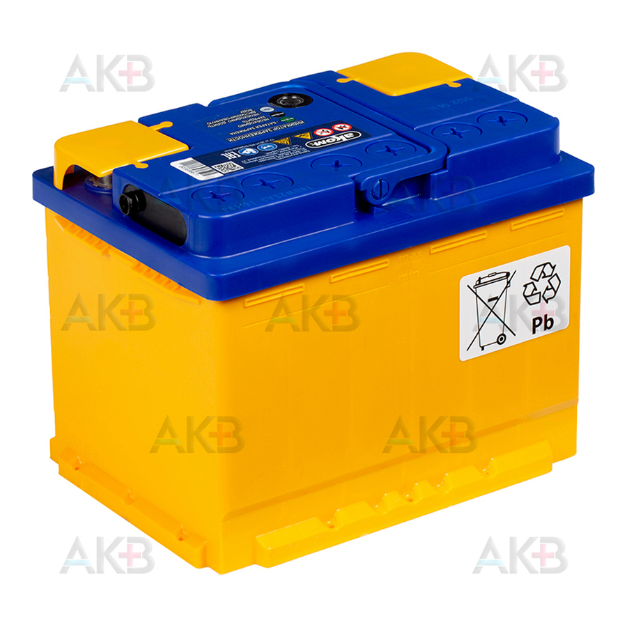 Автомобильный аккумулятор Аком 55 12V 55Ач 500A обр. пол. (242x175x190)