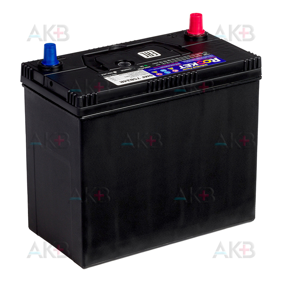 Автомобильный аккумулятор Rocket 75B24R 55Ah 520A (238x129x225) прям. пол.