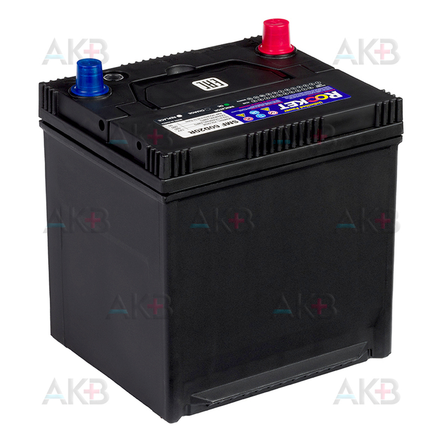 Автомобильный аккумулятор Rocket 60D20R 55Ah 480А (202x175x225) прям. пол.