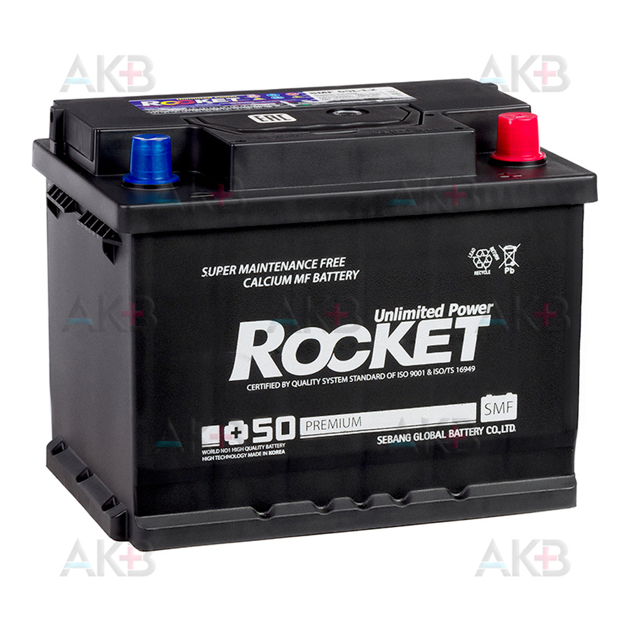 Автомобильный аккумулятор Rocket 65Ah 680A обр. пол. (242x175x190) SMF 65L-L2
