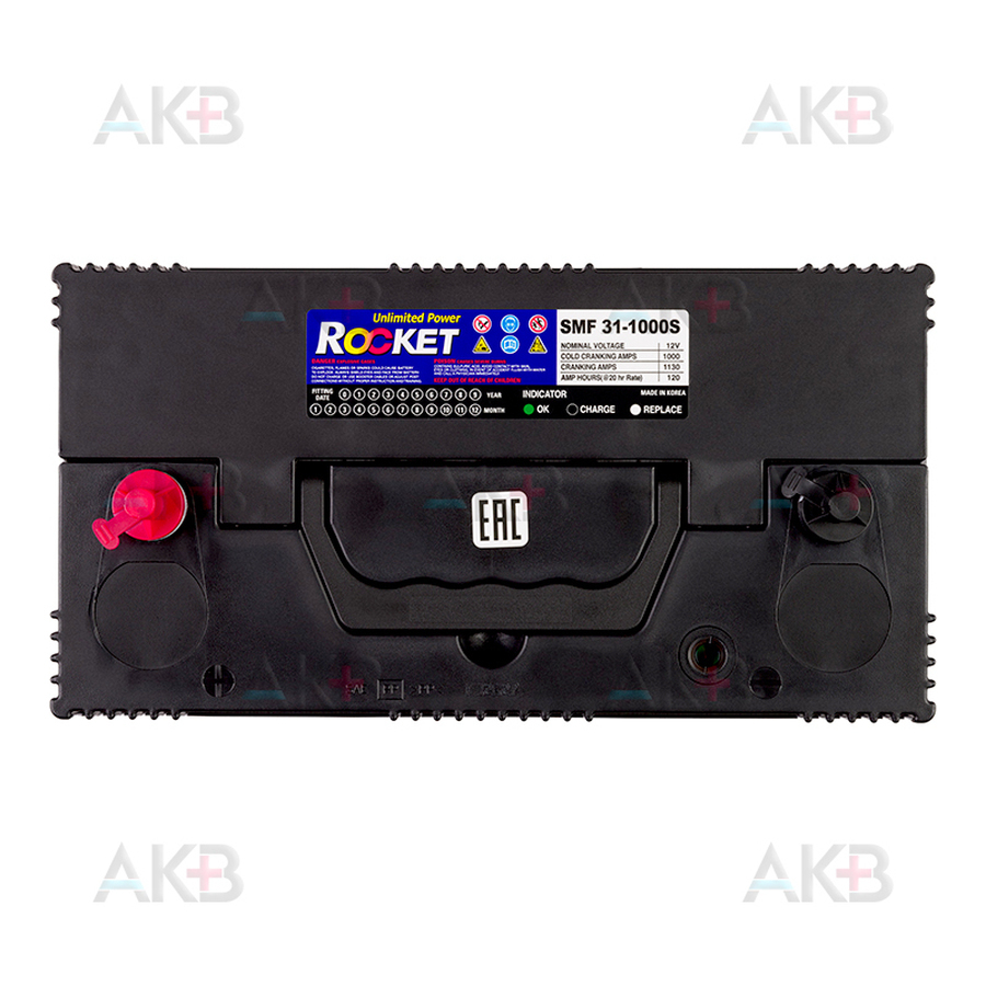 Автомобильный аккумулятор Rocket 31-1000S 120Ah 1000A (330x173x240)