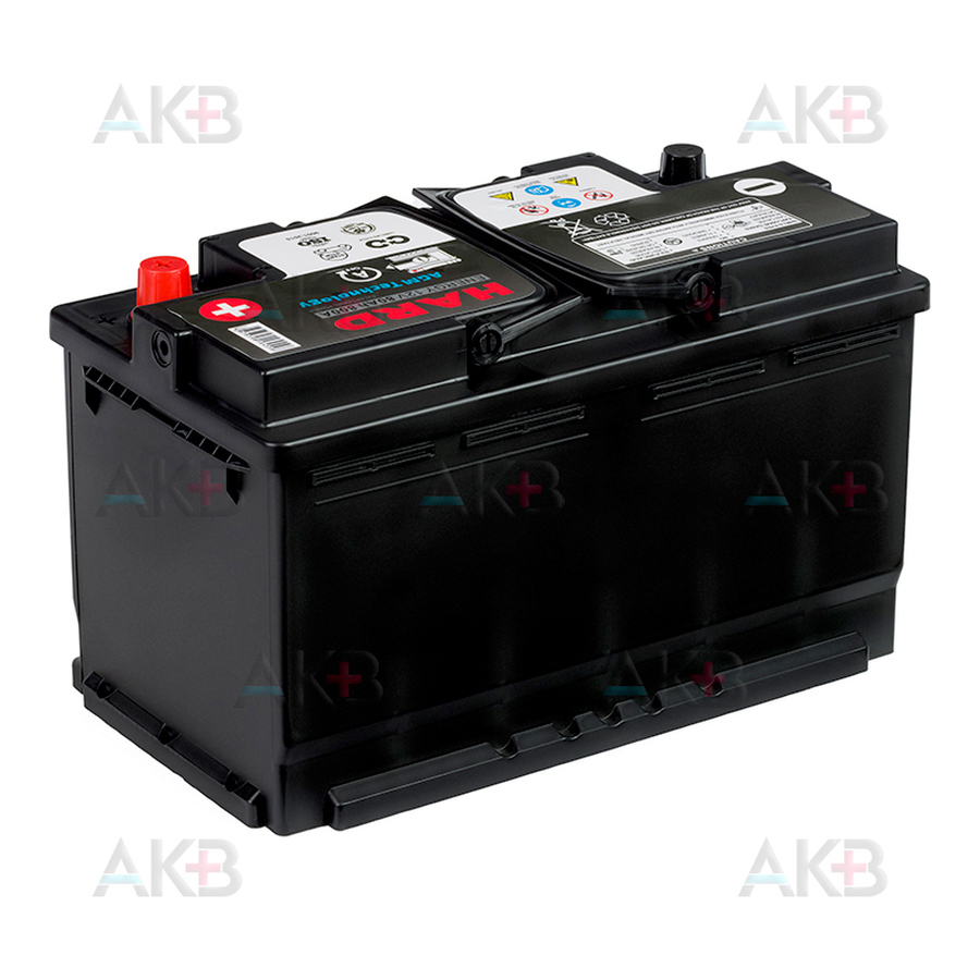 Автомобильный аккумулятор HARD AGM 80Ah 800A (315x175x190) обратная полярность