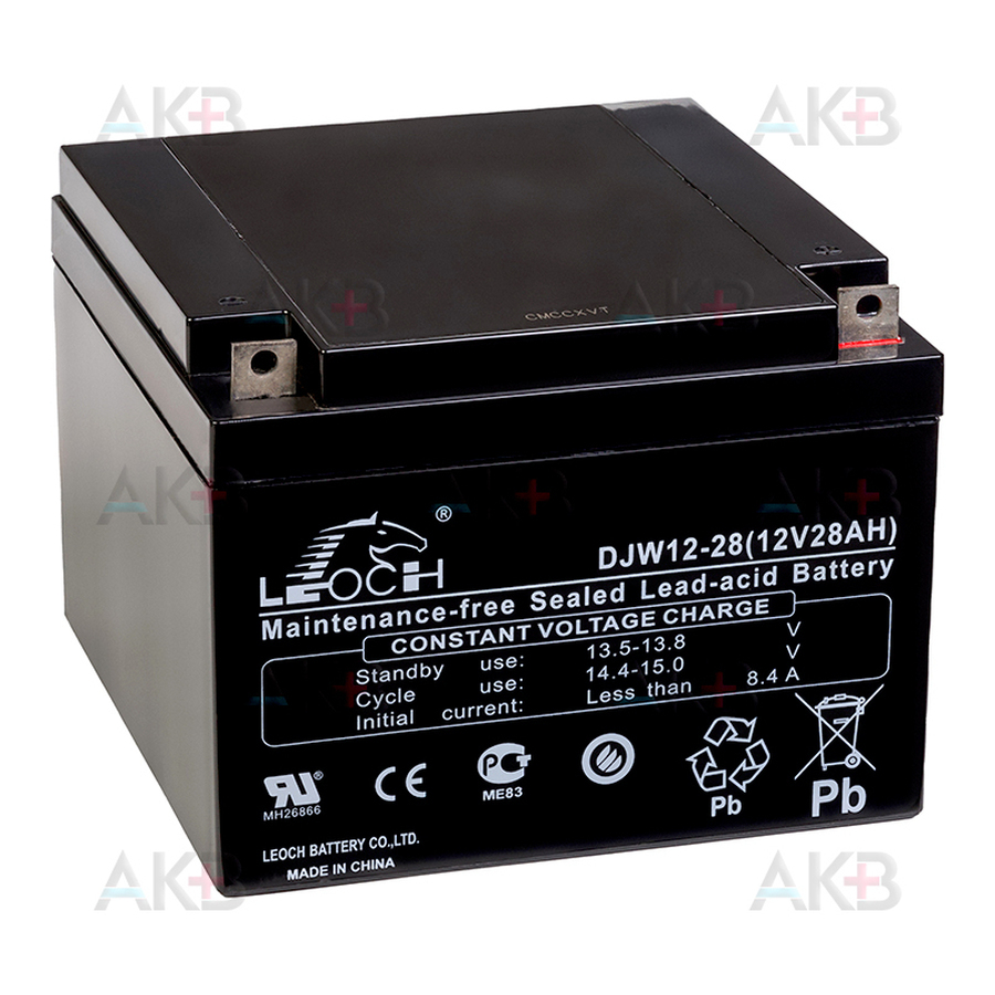 Аккумуляторная батарея Leoch DJW12-28 | 12V 28 Ah (166x175x125) AGM