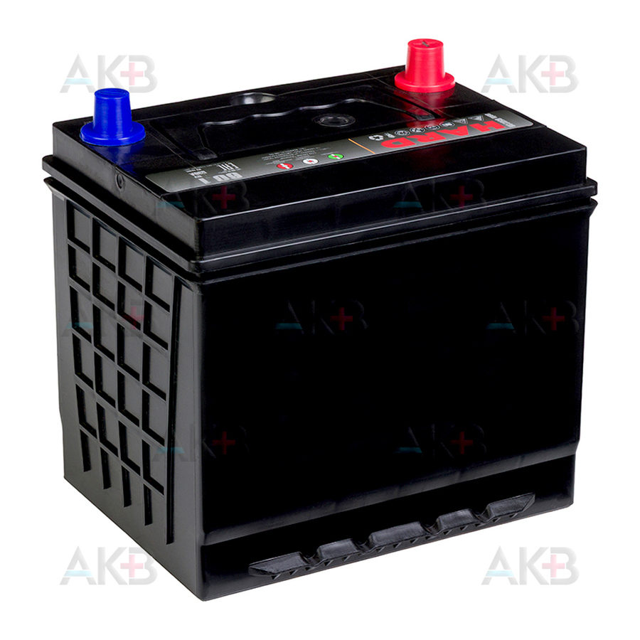 Автомобильный аккумулятор HARD Asia 65D23R 60 Ач 530A п.п. (230x170x225) ca/ca Silver