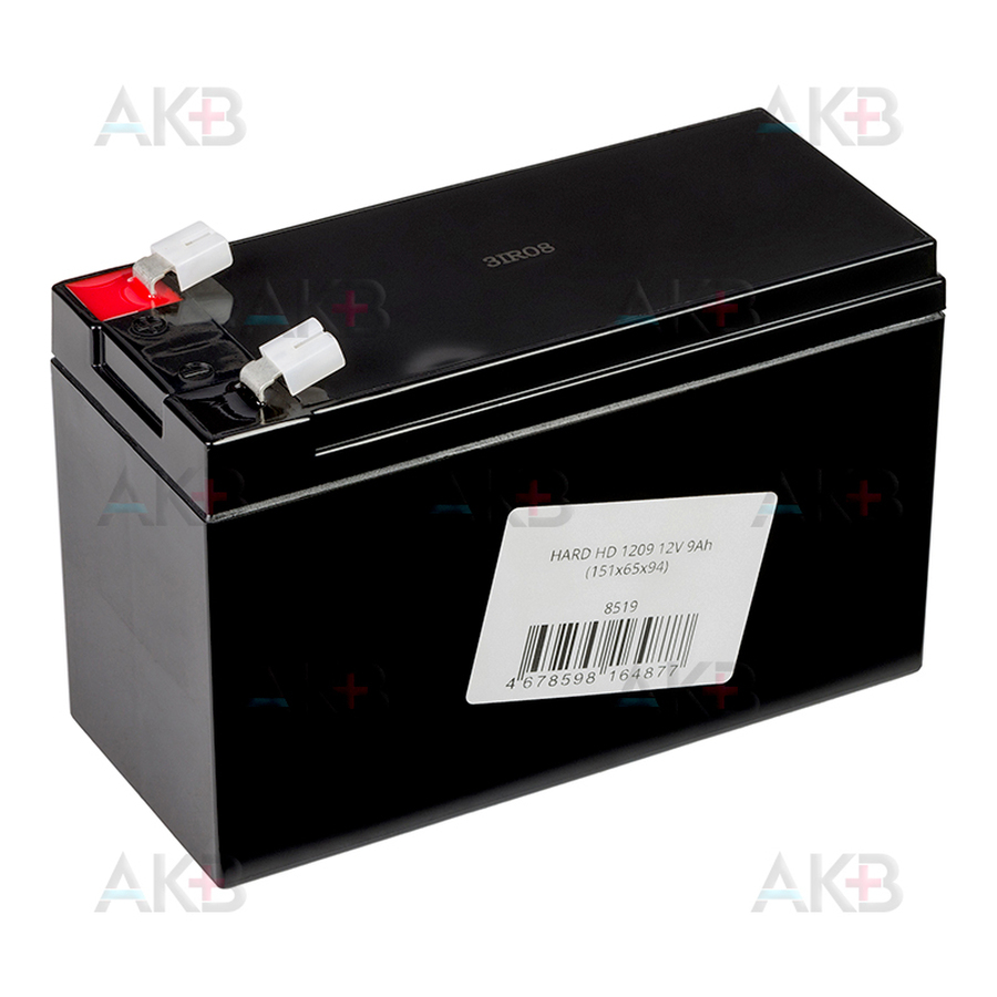 Аккумуляторная батарея HARD HD 1209 12V 9Ah (151x65x94)
