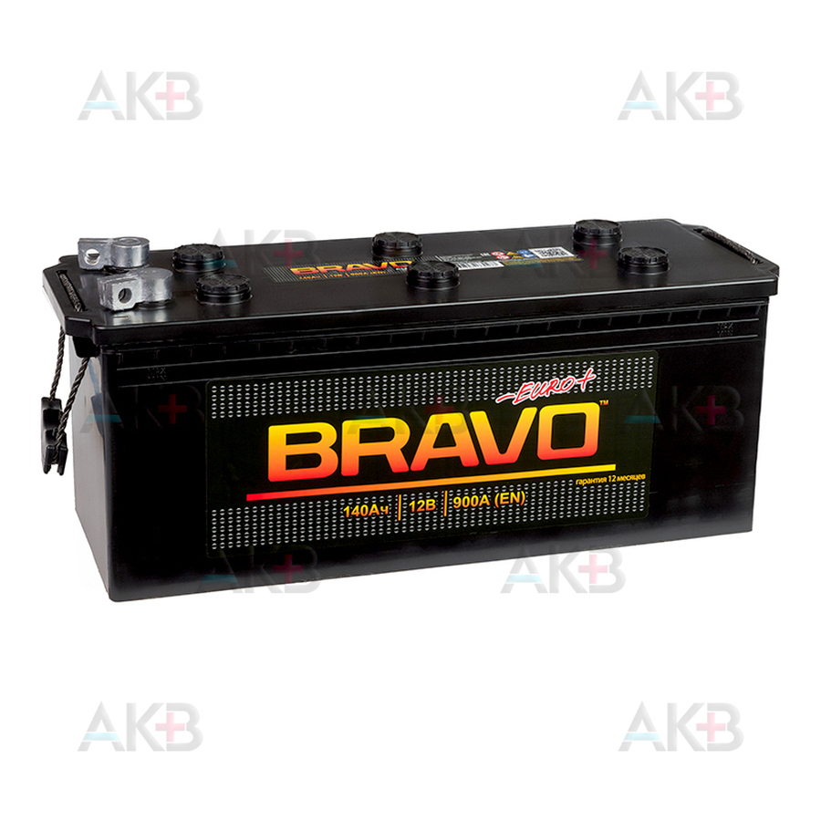 Автомобильный аккумулятор BRAVO 140 Euro 12V 140Ач обр. пол. 900А (513x189x215)