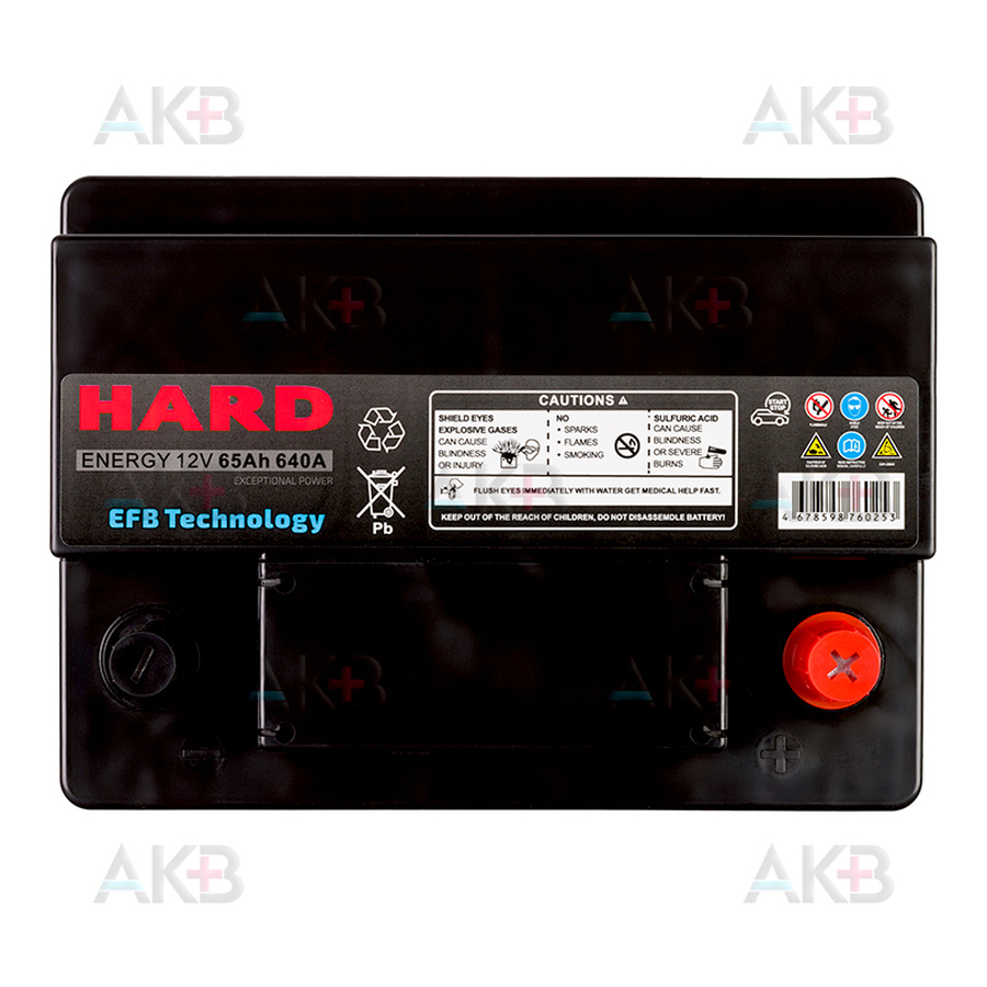 Автомобильный аккумулятор HARD EFB 65 Ah 640A (242x175x190) Start Stop L2