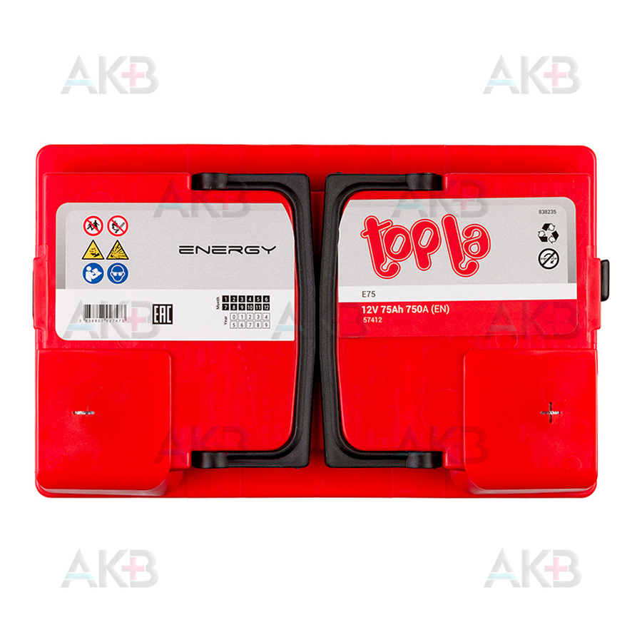 Автомобильный аккумулятор Topla Energy 75R (750A 278x175x190) 108075 57412