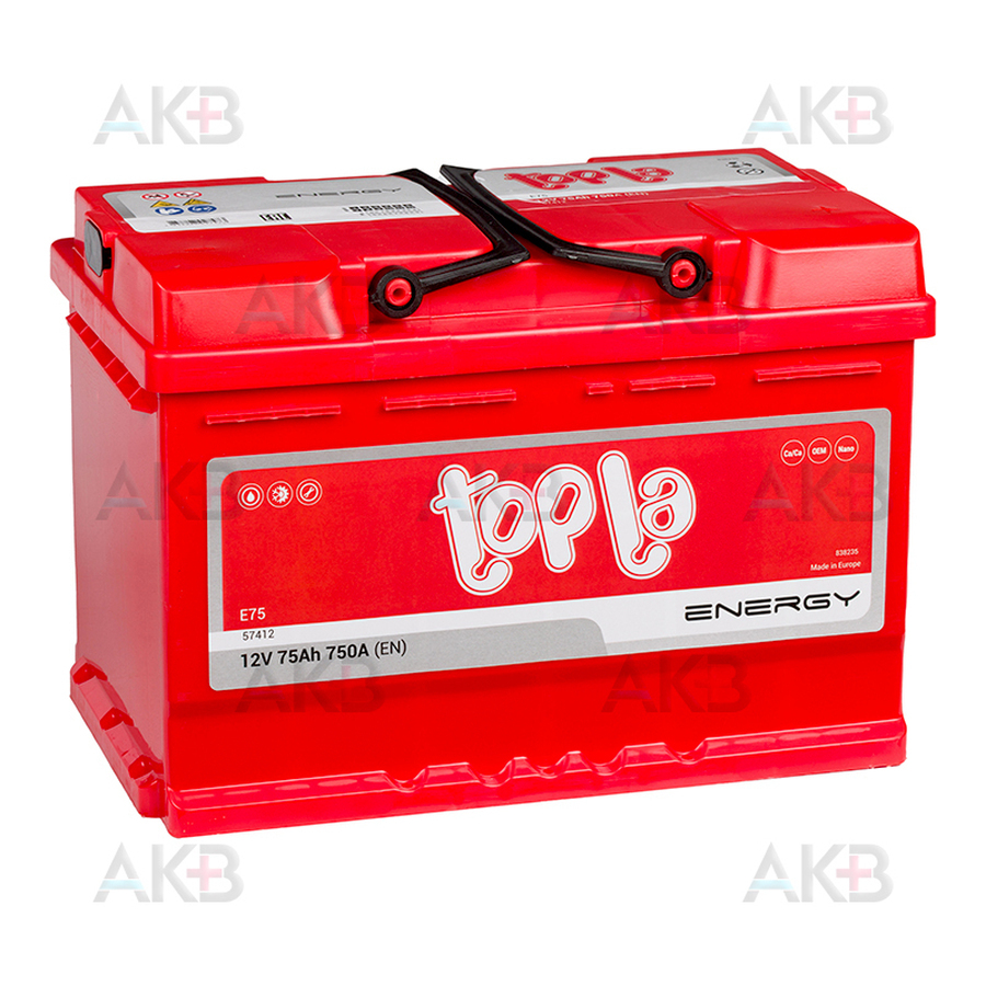 Автомобильный аккумулятор Topla Energy 75R (750A 278x175x190) 108075 57412