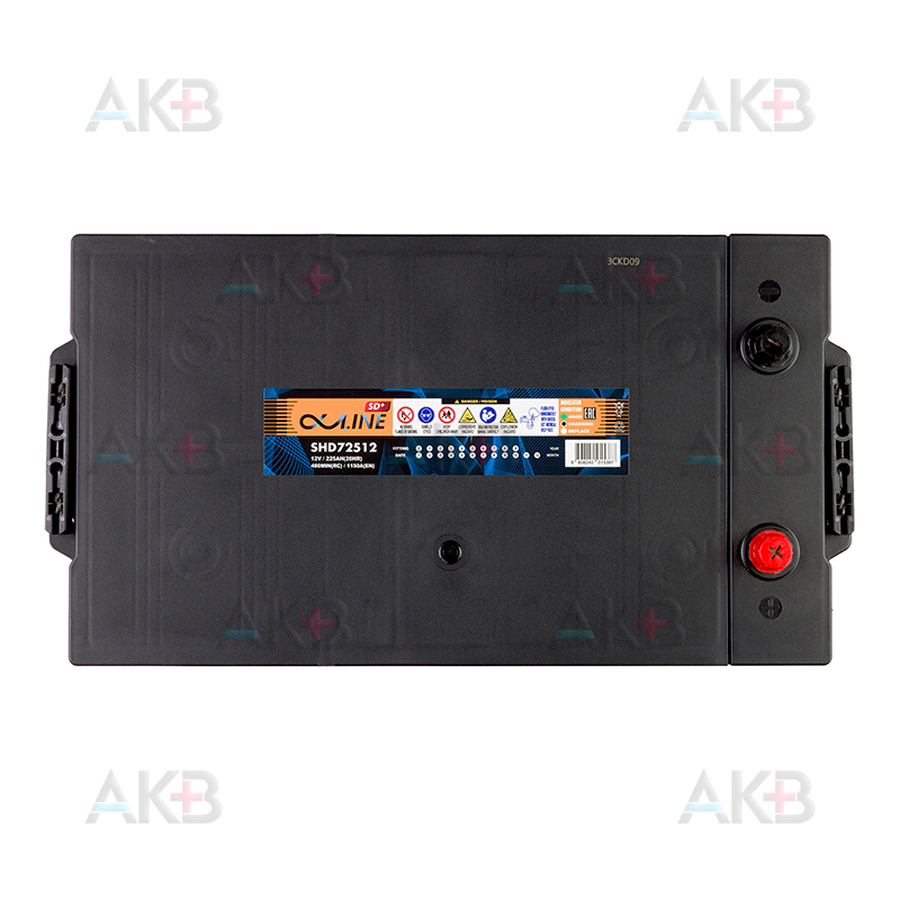 Автомобильный аккумулятор Alphaline SHD 72512 12V 225 Ah 1150A (517x273x240)