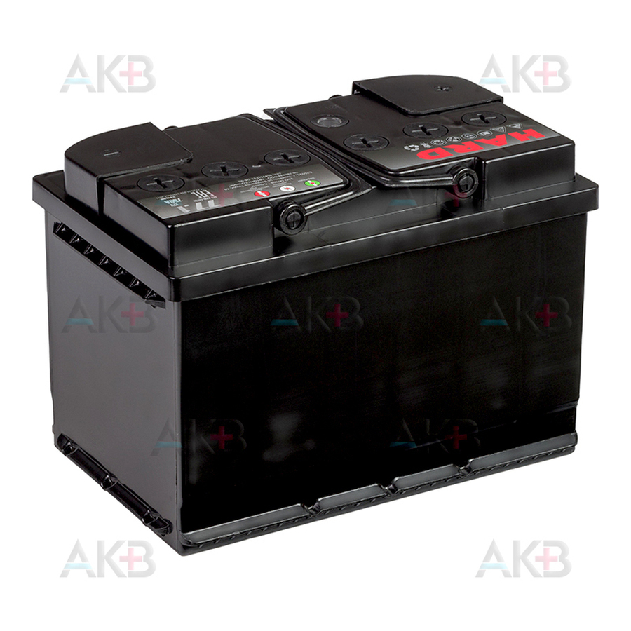 Автомобильный аккумулятор HARD 77 Ач 750A п.п. (278x175x190) ca/ca silver