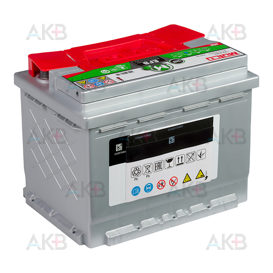 Автомобильный аккумулятор Mutlu EFB 63 Ач 600A обр. пол. (242x175x190) EFB.L2.63.060.A