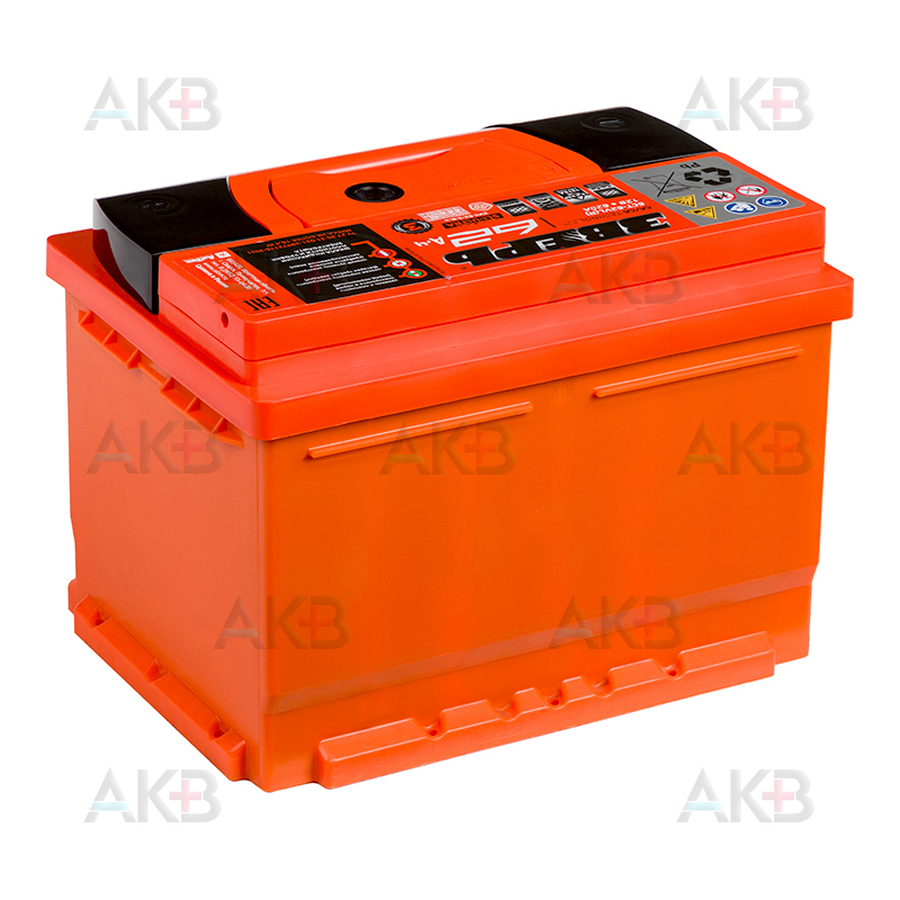 Автомобильный аккумулятор Зверь 62Ач 620A обр. пол. (242x175x175) ZVK 62-З-R-n