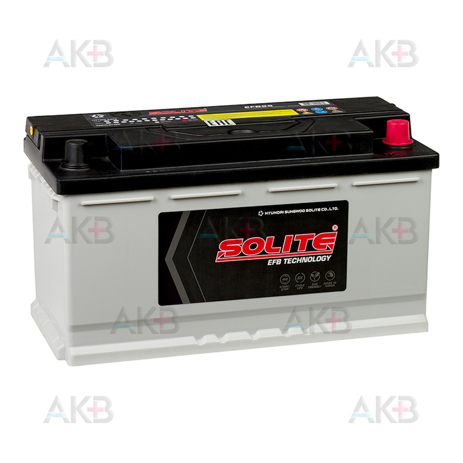 Автомобильный аккумулятор Solite EFB 95Ah 850A (353x175x190) о/п
