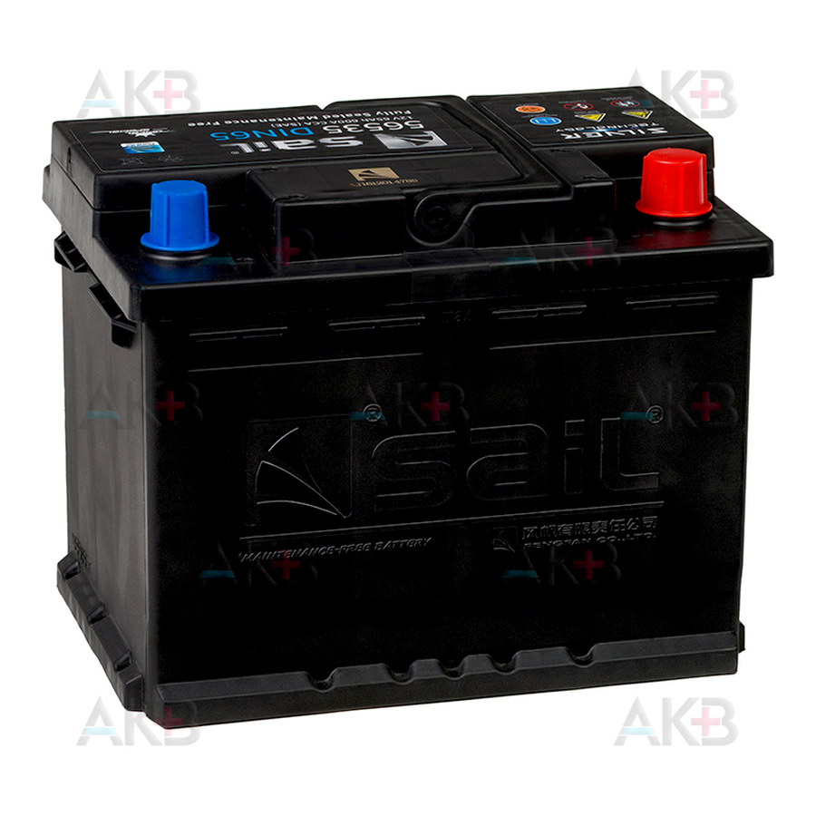 Автомобильный аккумулятор SAIL 65 Ач 600A обр. пол. (242x175x190) 56535