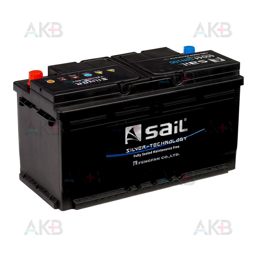Автомобильный аккумулятор SAIL 100 Ач 760A обр. пол. (353x175x190) 60044