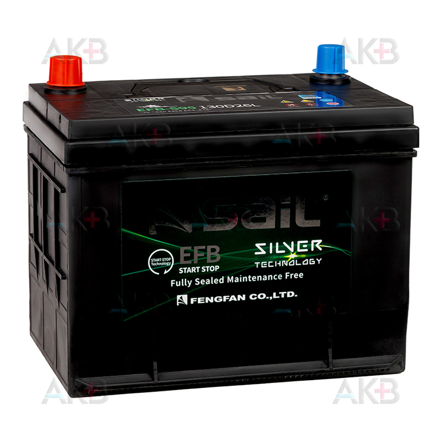 Автомобильный аккумулятор SAIL EFB S95 75 Ач обр. пол. 680А (260x170x225) Start Stop