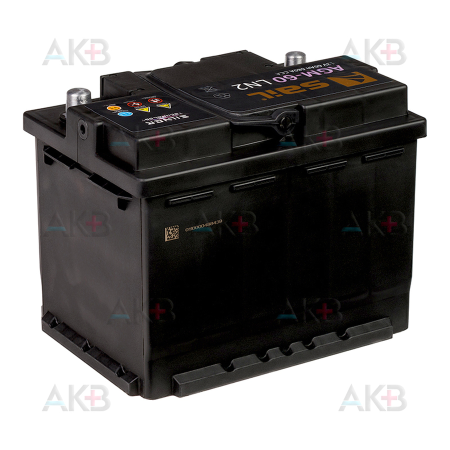 Автомобильный аккумулятор SAIL AGM 60 Ач 680A обр. пол. (242x175x190) Start Stop