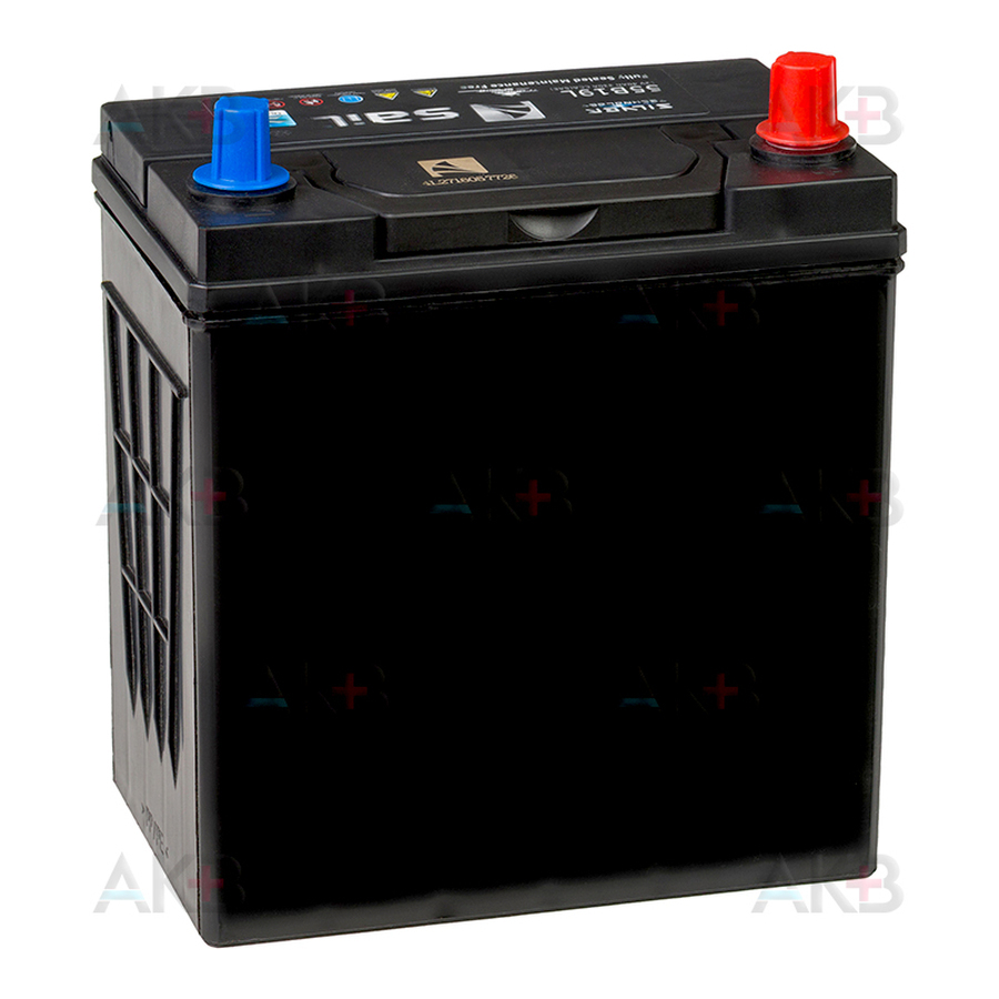 Автомобильный аккумулятор SAIL 55В19L 40 Ач 330A обр. пол. (187x127x225) узкие. клеммы