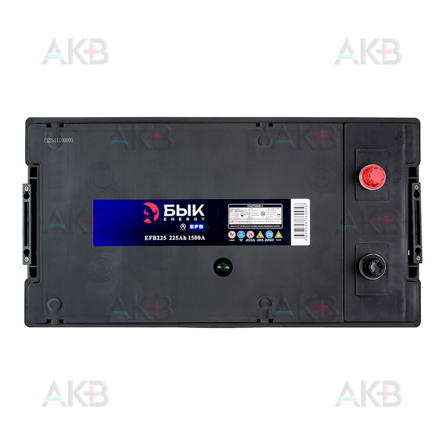 Автомобильный аккумулятор БЫК Energy EFB 225Ah 1500A прям. пол. (517х275х231)