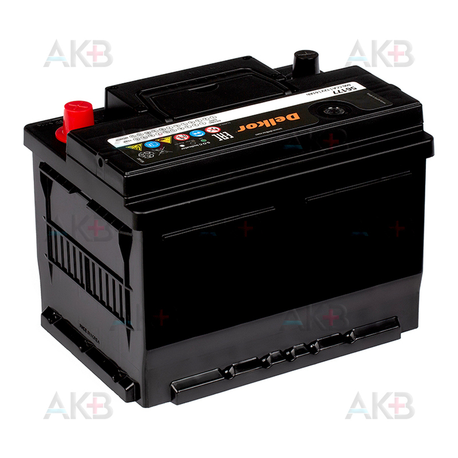 Автомобильный аккумулятор Delkor 56177 (61R 600A 242x175x175)